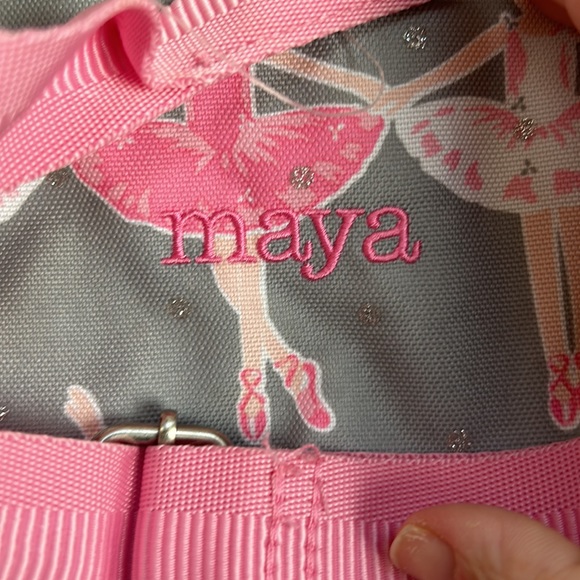 Pottery Barn Kids Duffle overnight / Dance bag personalized with name Maya - Picture 2 of 5